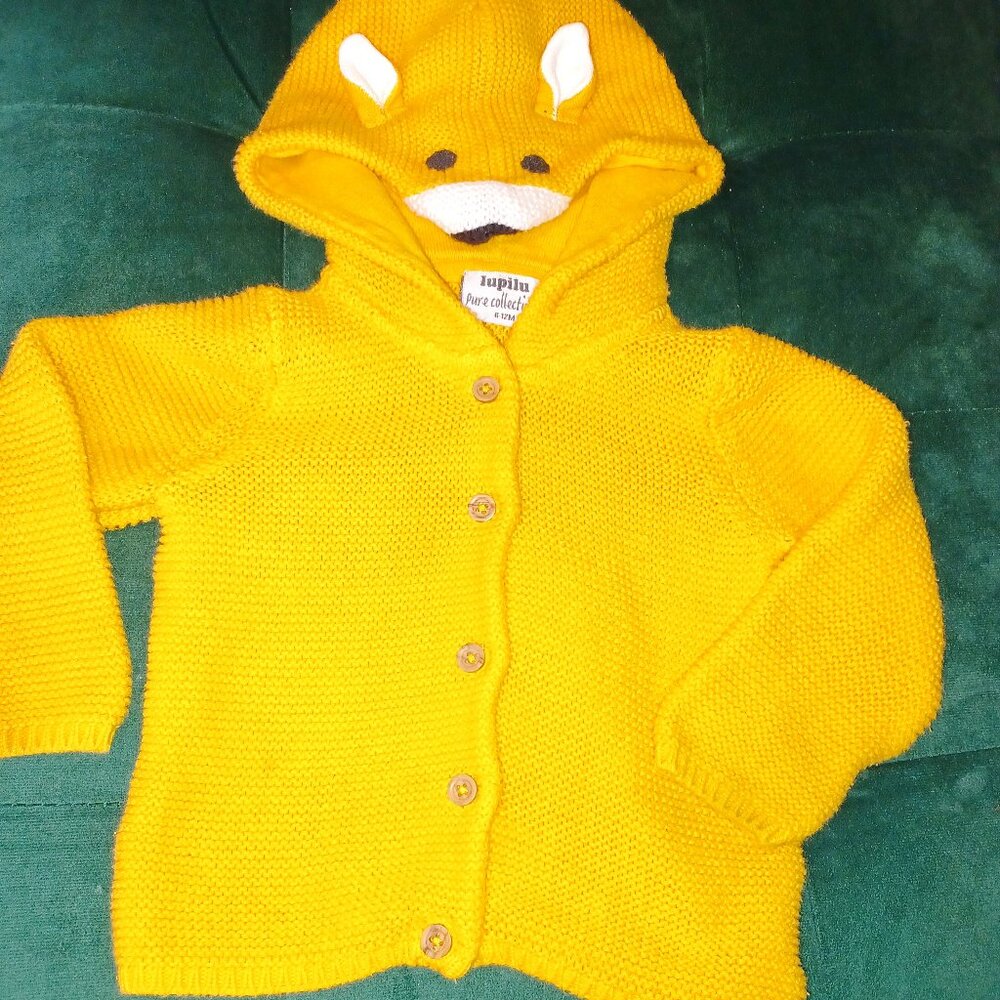 LUPILU Fox Cardigan Sweater Size 6-12 months